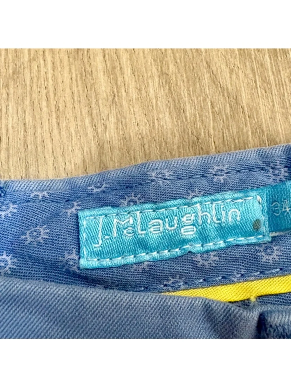 Men’s J. McLaughlin Blue Chino Pants - Size 34 - Picture 5 of 6